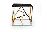 Журнальний столик ESCADA B II чорний еф.мармуру/золото 55x55, фото 6