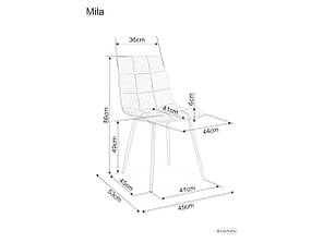 Стілець MILA D VELVET дуб каркас/синій BL.86, фото 4