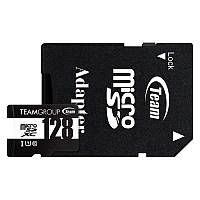 Карта пам`ятi MicroSDHC 128GB UHS-I Class 10 Team Black + SD-adapter (TUSDX128GCL10U03)