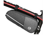Велосипедная сумка под раму со светоотражающей полоской B-Soul Черно-серый MN, код: 6515481