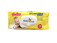 Вологі серветки для дітей 102 клапан Baby Antibac Handy fresh