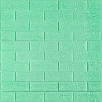 3D панель самоклеюча Sticker Wall цегла М'ята 700х770х5мм