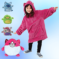 Детский плед-худи Huggle Pets Hoodie, Зимнее универсальное худи 2в1