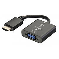 HDMI to VGA адаптер-перехідник з аудіо (шнур 24.5 см) CHP