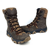 Зимові шкіряні берці Oksy Tactical на мембрані GORE-TEX черевики Brown розмір 40