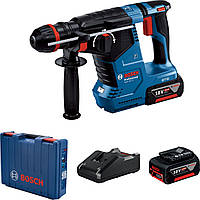 Bosch Перфоратор GBH 187-LI ONE Chuck акумуляторний, 2*18 В 5 Аг, с 2 акб GBA 18V 5.0Ah, 2.4 Дж, 980 об/хв,