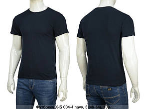 Футболка чоловіча оптом темно-синій (M-3XL) Україна 004-114894, фото 4