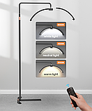 Безтіньова LED Moon лампа підлогова 65 см 50 Вт чорна, фото 2