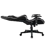 Комп'ютерне крісло геймерське з тканини ЧОРНО-БІЛЕ Infini NEXUS + ЛЕЖАЧЕ ПОЛОЖЕННЯ, фото 3