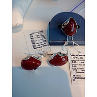 Срібні жіночі сережки з сердечком