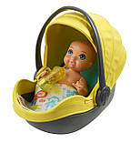 Набір коляска для немовля Барбі Barbie Skipper Babysitters Inc. Yellow Stroller Playset GFC18, фото 2