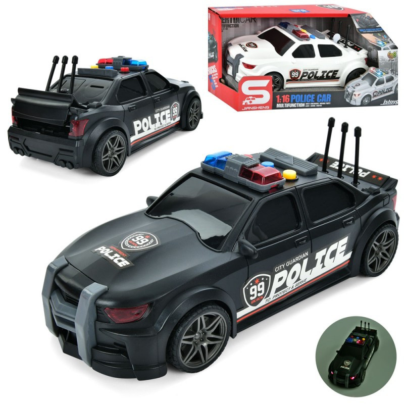 Поліцейська машина іграшка JS124B/124C, на батарейках, поліція 1:16, 2 кольори, світло, звук