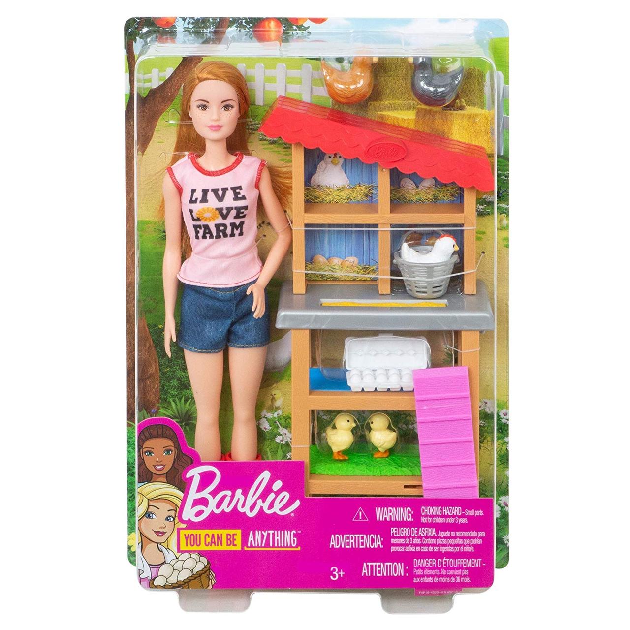 Barbie Chicken Farmer Doll Playset