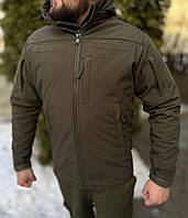 Куртка softshell олива НГУ тактическая мужская военная софт шел ЗСУ демисезонная на флисе 48