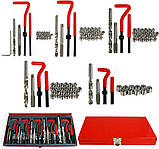 Набір для відновлення різі м5-м12 з комплектацією 131 предмет у металевому кейсі, фото 4