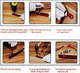 Набір для відновлення різі м5-м12 з комплектацією 131 предмет у металевому кейсі, фото 7