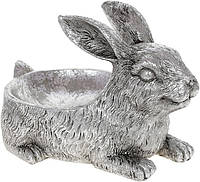 Подставка для украшений "Кролик" 22х15х14см, полистоун, серебро BAT