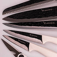LUGI Набор кухонных ножей с подставкой 6 предметов
