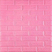 Декоративная 3D панель самоклейка под кирпич Розовый 700х770х5мм (004-5) SW-00000143