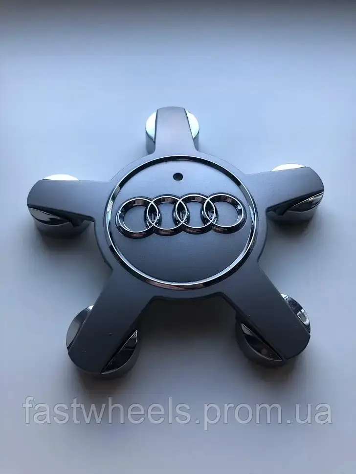 Ковпак заглушка диска зірка чорна для AUDI 4F0601165N - 135 мм