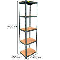 Тор! Металлический стеллаж MRL-2400 ( 600x450) чёрный