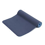 Килимок (мат) спортивний SportVida TPE 183 x 61 x 1 см для йоги та фітнесу SV-EZ0063 Blue/Sky Blue, фото 4