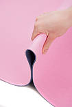Килимок (мат) спортивний SportVida TPE 183 x 61 x 1 см для йоги та фітнесу SV-EZ0064 Pink/Blue, фото 4