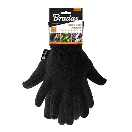Флісові захисні рукавички BLACK WOLF, розмір 
10, RWPBW10, фото 2