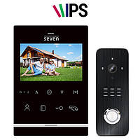 Комплект домофона 4 дюйми з викличною панеллю SEVEN DP-7541/07Kit black