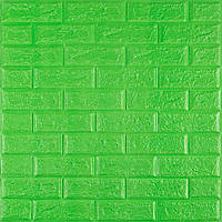 Самоклеющаяся декоративная 3D панель Кирпич Зеленый 700x770x5мм (013-5) SW-00000149