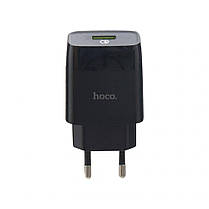 СЗУ блок Hoco C72Q QC3.0 (1USB/ 3A) + кабель Type-C чорний, фото 3