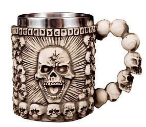 Чаша Веселий череп із полістоуну