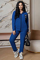 Спортивный костюм женский синего цвета р.46-48 172289T Бесплатная доставка
