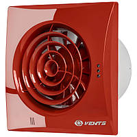 Витяжний вентилятор Вентс Квайт 100 ТН (датчик вологості) червоний