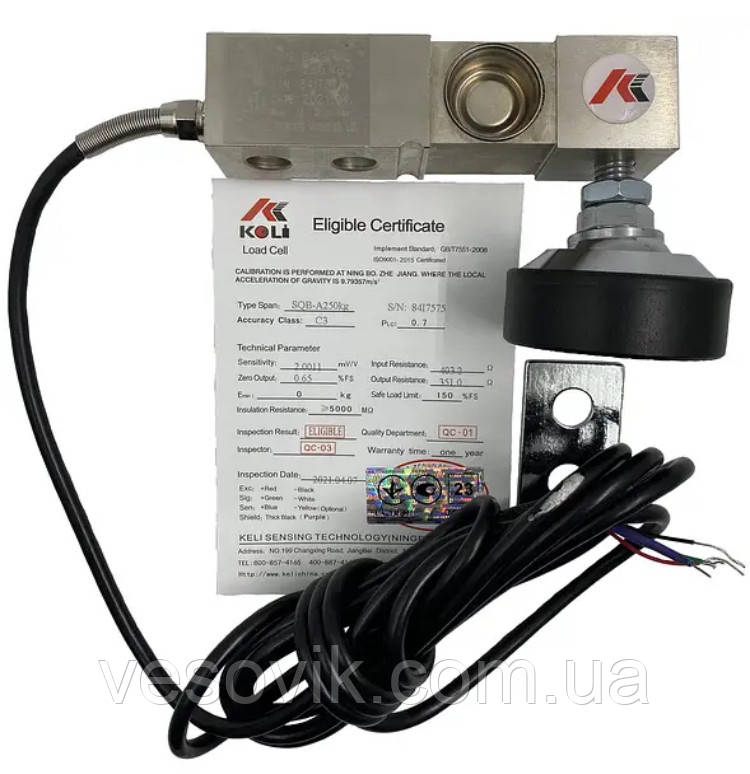 Тензодатчик Keli SQB-A 0.25t (якість Normal) 250кг