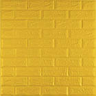 3D панель самоклеюча 700х770х5мм цегла Жовтий (010-5) SW-00000146