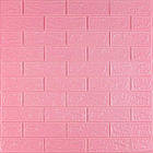 3D панель самоклеюча 700х770х3мм цегла Рожевий (004-3) SW-00000231