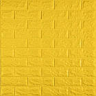 3D панель самоклеюча 700х770х7мм цегла Жовтий (010-7) SW-00000049