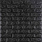 3D панель самоклеюча цегла Чорний 700х770х7мм (019-7) SW-00000063