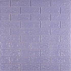 3D панель самоклеюча 700х770х3мм цегла Світло - фіолетова (015-3) SW-00000574