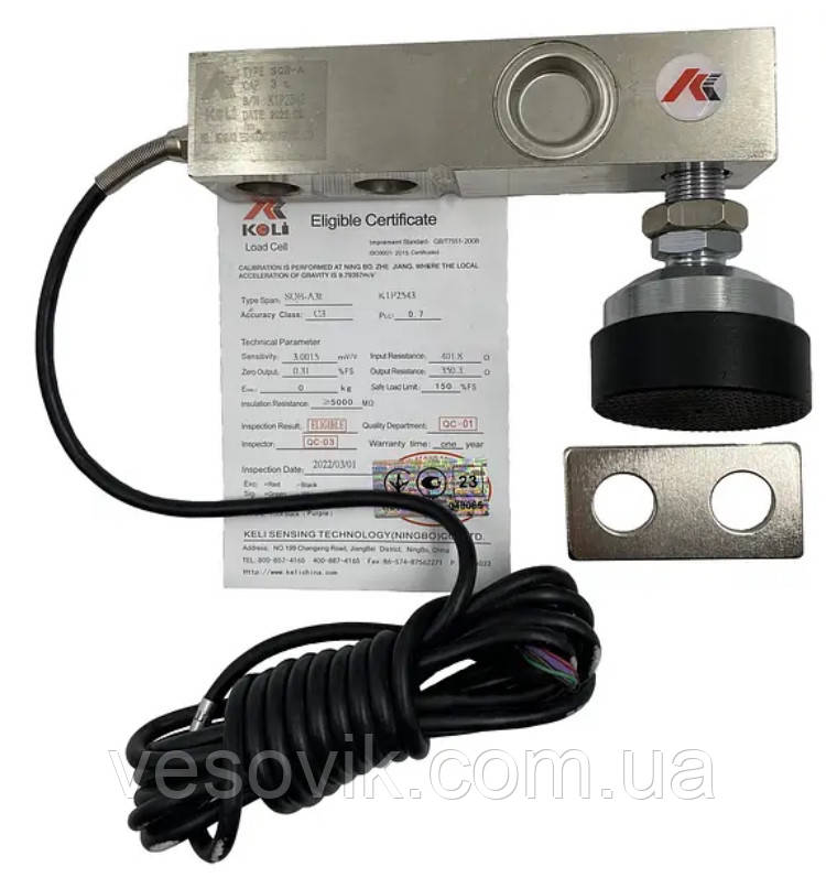 Тензодатчик Keli SQB-A 3t (якість Normal) 3000кг, фото 1