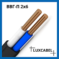 Кабель - Провод, Силовой ВВГ П-нгд 2x6 ДСТУ негорючий, моножила-двухжильный