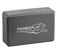 Блок для йоги PowerPlay 4006 Yoga Brick серый -UkMarket-