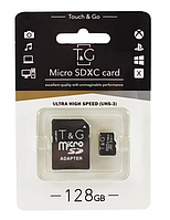 Карта памяти microSDHC T&G 128GBSD class 10 (с адаптером) (Гарантия 3года)