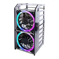 Корпус для Raspberry Pi и Jetson Nano с вентиляторами RGB для кластеризации и NAS - 8 слоев - Rack Tower Pro