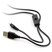 MicroUSB B - один кабель с переключателем - 1,5 м