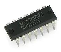 Logic CD40106BE - 6x инвертор с триггером Шмитта - 5шт.