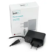 Блок живлення JustPi microUSB 5.1V / 3A для Raspberry Pi 3B+ / 3A+ / 3B / 2B / Zero