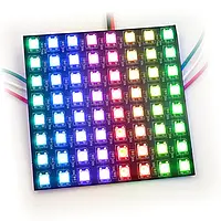 Гибкая матрица 8x8 - 64 светодиода RGB - WS2812B с индивидуальной адресацией