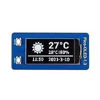 OLED дисплей 1,3 &#039;&#039; 64x128px - SPI / I2C - черный и белый - для Raspberry Pi Pico - Waveshare 19376